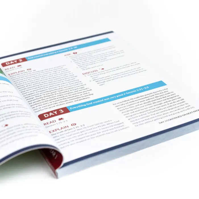 Generations of Grace family devotional book, open