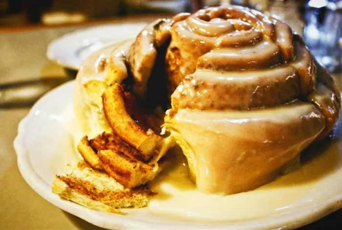A Maltby Cafe cinnamon roll